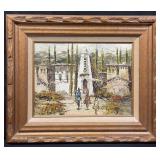 Framed and signed oil on canvas painting