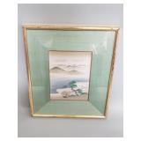 Signed Asian painting on fabric