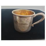 Vintage sterling silver baby cup