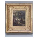 19th-century Realism-style oil on canvas painting