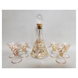 RCR Italia Laurus crystal liqueur set