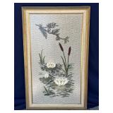 Vintage framed embroidery