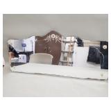 Vintage Venetian mirror with etched floral design