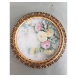 Vintage signed and hand painted porcelain plate