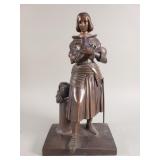 Vintage bronze "Joan of Arc" sculpture