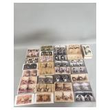 Group of vintage stereo view cards