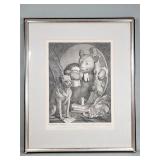 Vintage William Hogarth engraving "The Bruiser"