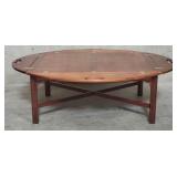 Baker Furniture oval butlers coffee table
