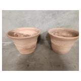 2 terracotta  planters