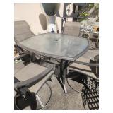 5 pc patio set swivel  rocking  chairs