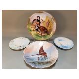 Group of Limoges France porcelain plates