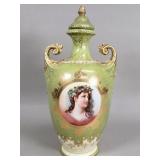 Antique Royal Wettin lidded urn