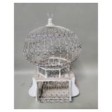 Victorian style wood and metal bird cage