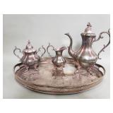 Reed & Barton 4pc silver plate tea set
