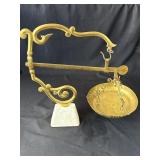 Vintage Italian brass balance scale