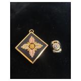 14k gold American Legion Past President pin and