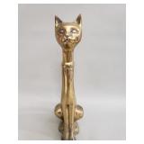 Mid-century brass cat figurine