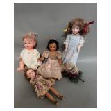 Group of antique and vintage dolls
