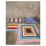 4 handmade  Afghans