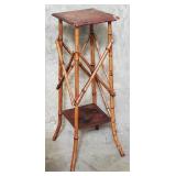 Vintage bamboo hand painted side table