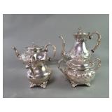 John Turton & Co. Sheffild electro plate 4 piece
