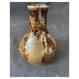 Signed pottery bud vase