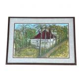 Framed Helga Schweininger signed oil painting