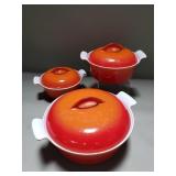 Group of Descoware Belgian enamel cookware