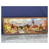 Vintage framed needlepoint