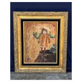 Framed Helga Schweininger signed oil painting