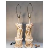 Pair of Royal Dux Bohemia style porcelain
