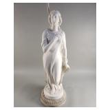 Bisque porcelain figural lamp