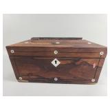 Vintage mother of pearl inlaid trinket box