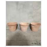 3 pc terracotta  planters