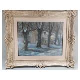 Signed Wilson Silsby pastel and watercolor