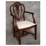 Hepplewhite-style mahogany arm chair