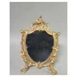 Art Nouveau gilt spelter table mirror