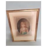 Vintage pencil signed lithograph