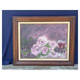 Framed Helga Schweininger signed oil painting