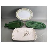Group of vintage serving platters - Pfaltzgraff,
