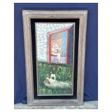 Framed Helga Schweininger signed oil painting