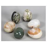 Group of marble eggs