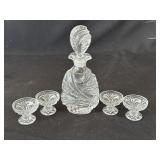 Vintage German decanter & glasses