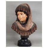 Antique ceramic female bust