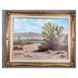 Ida B. Purcell signed oil on board