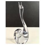 Large vintage crystal snail figure