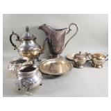Group of vintage silver plate ware