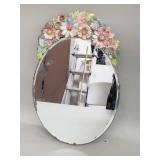 Antique English barbola mirror