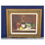 Framed Helga Schweininger signed oil painting