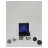 Group of sterling silver and silver cuff links